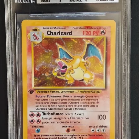 Charizard Holo 1ed 4/102 - Set Base - BGS 8.5 Ita