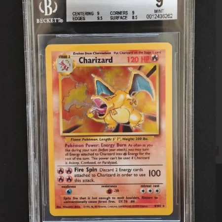 Charizard Holo 4/102 - Base Set - BGS 9 Eng