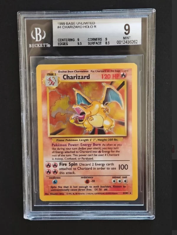 Charizard Holo 4/102 - Base Set - BGS 9 Eng